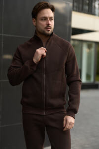 Теплий чоловічий костюм зі стойкою Maverick Шоколадний - Зображення 5