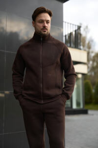 Теплий чоловічий костюм зі стойкою Maverick Шоколадний - Зображення 7