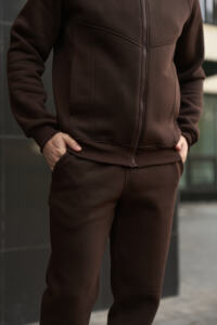 Теплий чоловічий костюм зі стойкою Maverick Шоколадний - Зображення 8