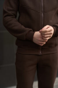 Теплий чоловічий костюм зі стойкою Maverick Шоколадний - Зображення 12