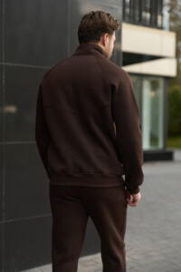 Теплий чоловічий костюм зі стойкою Maverick Шоколадний - Зображення 14