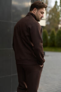 Теплий чоловічий костюм зі стойкою Maverick Шоколадний - Зображення 15
