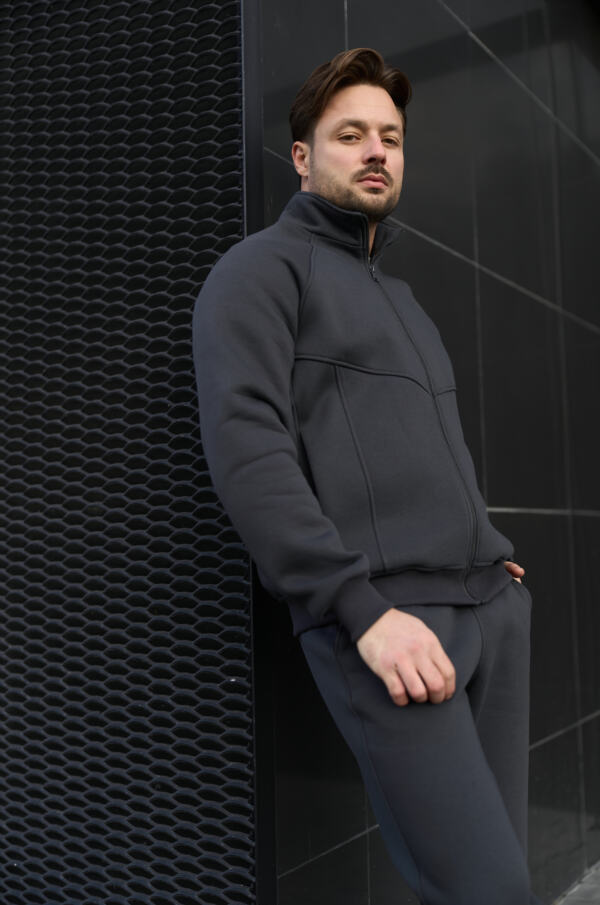 Теплий чоловічий костюм зі стойкою Maverick Графіт