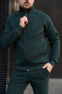 Теплий чоловічий костюм зі стойкою Maverick Зелений - Зображення 6