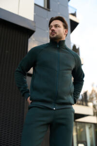 Теплий чоловічий костюм зі стойкою Maverick Зелений - Зображення 8