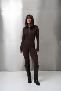 Термокомбінезон жіночий на блискавці micro thermo-фліс Шоколадний - Зображення 2