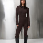 Термокомбинезон женский на молнии micro thermo-флис Шоколадный