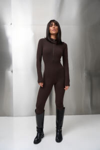 Термокомбінезон жіночий на блискавці micro thermo-фліс Шоколадний