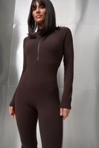 Термокомбінезон жіночий на блискавці micro thermo-фліс Шоколадний - Зображення 6