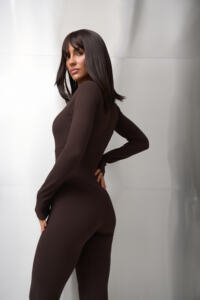 Термокомбінезон жіночий на блискавці micro thermo-фліс Шоколадний - Зображення 9