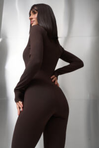 Термокомбінезон жіночий на блискавці micro thermo-фліс Шоколадний - Зображення 11