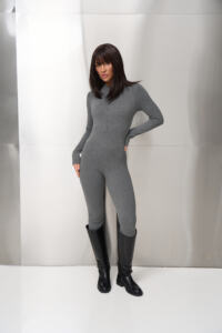 Термокомбінезон жіночий на блискавці micro thermo-фліс Сірий