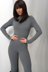 Термокомбінезон жіночий на блискавці micro thermo-фліс Сірий - Зображення 4