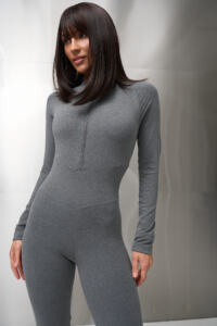 Термокомбінезон жіночий на блискавці micro thermo-фліс Сірий - Зображення 6