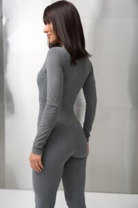 Термокомбінезон жіночий на блискавці micro thermo-фліс Сірий - Зображення 8