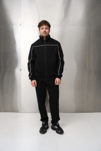 Теплий чоловічий костюм зі стойкою Outline Чорний