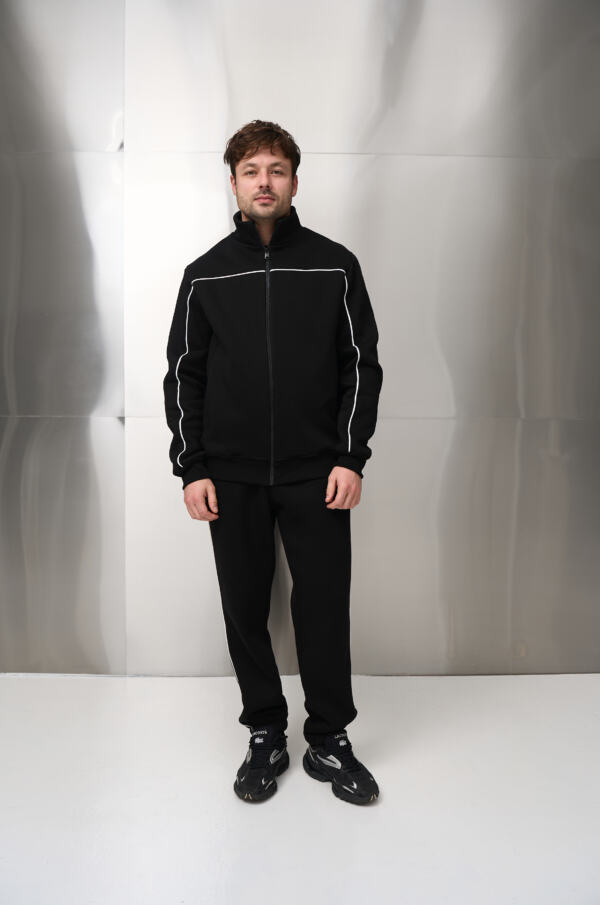 Теплий чоловічий костюм зі стойкою Outline Чорний