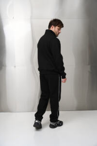 Теплий чоловічий костюм зі стойкою Outline Чорний - Зображення 9