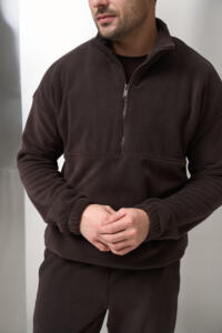 Теплий чоловічий костюм на флісі Teddy Fleece Шоколадний - Зображення 10