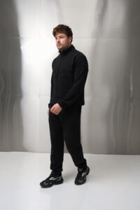 Теплий чоловічий костюм на флісі Teddy Fleece Чорний - Зображення 3