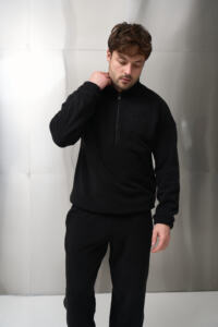 Теплий чоловічий костюм на флісі Teddy Fleece Чорний - Зображення 4