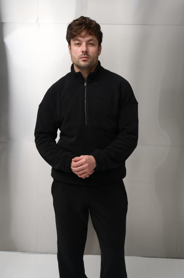 Теплий чоловічий костюм на флісі Teddy Fleece Чорний