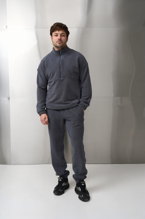 Теплий чоловічий костюм на флісі Teddy Fleece Графіт