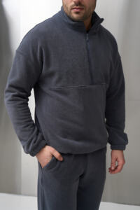 Теплий чоловічий костюм на флісі Teddy Fleece Графіт - Зображення 5