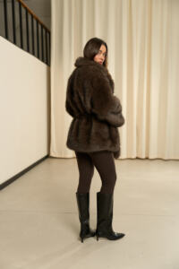 Шубка з екохутра (писец) Fierra Шоколадна - Зображення 12